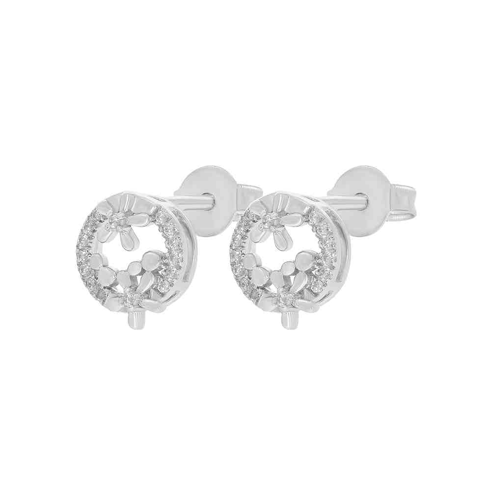 Floral Enigma Diamond Stud Earrings ER21295A